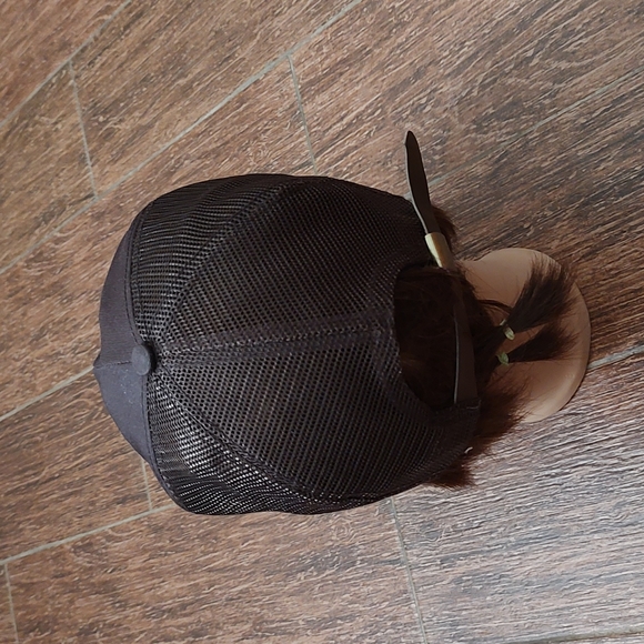 Vintage 90s Tyson Brown Rope Strapback Trucker Hat Baseball Cap Mesh Made In USA - Picture 6 of 11